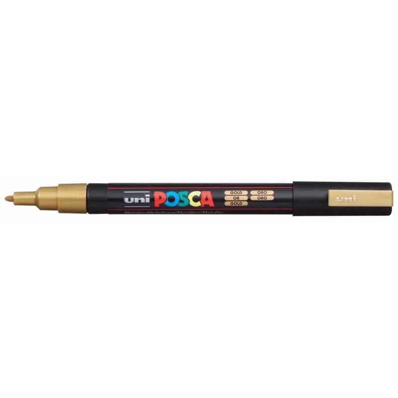 Uni Posca Marker 0.9-1.3mm Fine Gold PC-3M