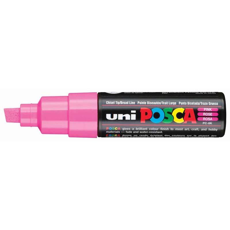 Uni Posca Marker 8.0mm Bold Chisel Pink PC-8K