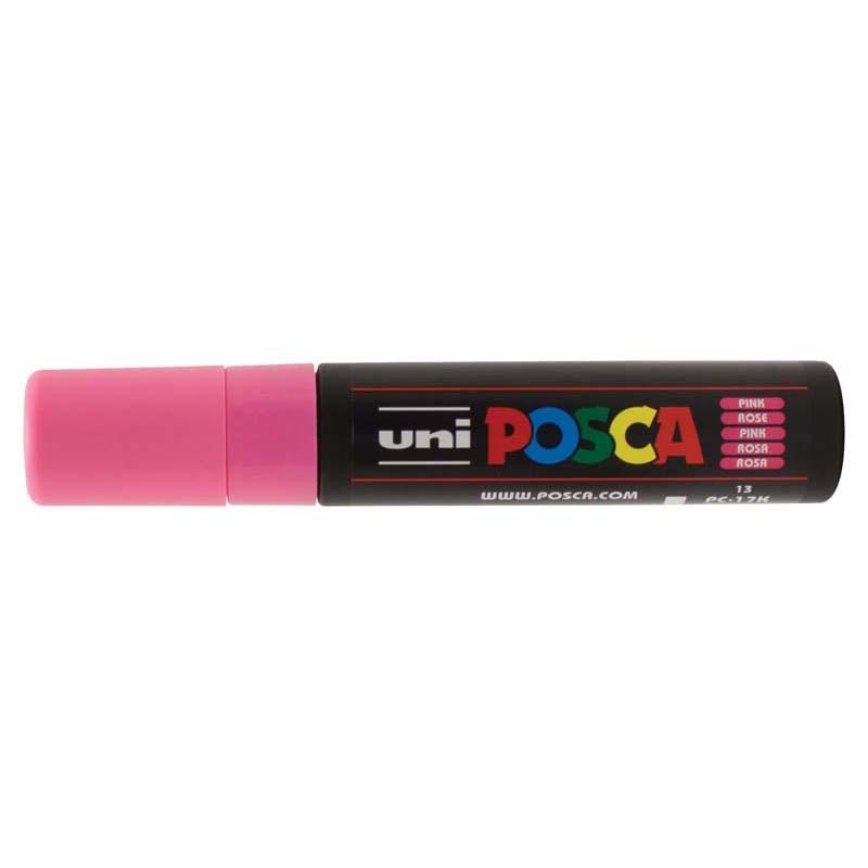 Uni Posca Marker 15.0mm Extra-Broad Chisel Pink PC-17K