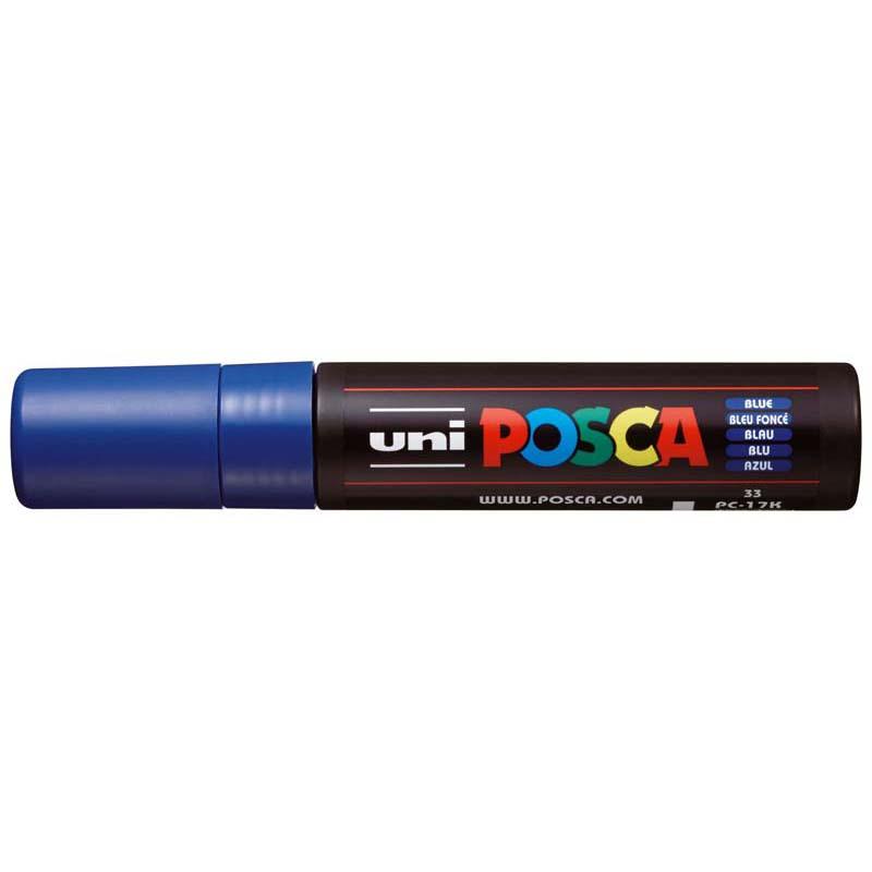 Uni Posca Marker 15.0mm Extra-Broad Chisel Blue PC-17K