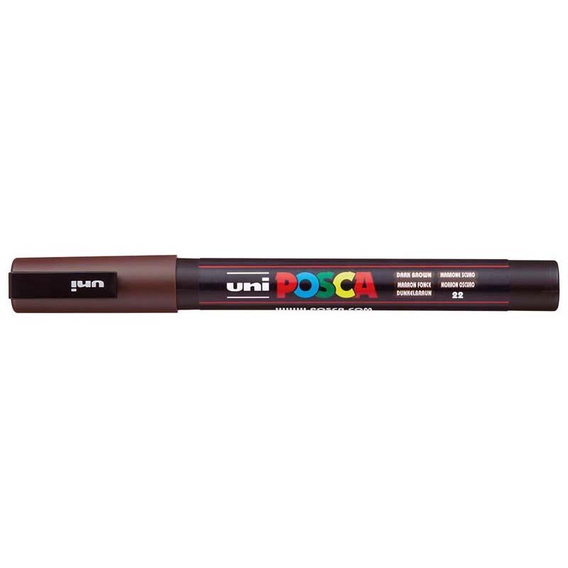 Uni Posca Marker 0.9-1.3mm Fine Dark Brown PC-3M