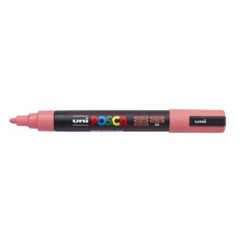 Uni Posca Marker 1.8-2.5mm Med Bullet Coral Pink PC-5M