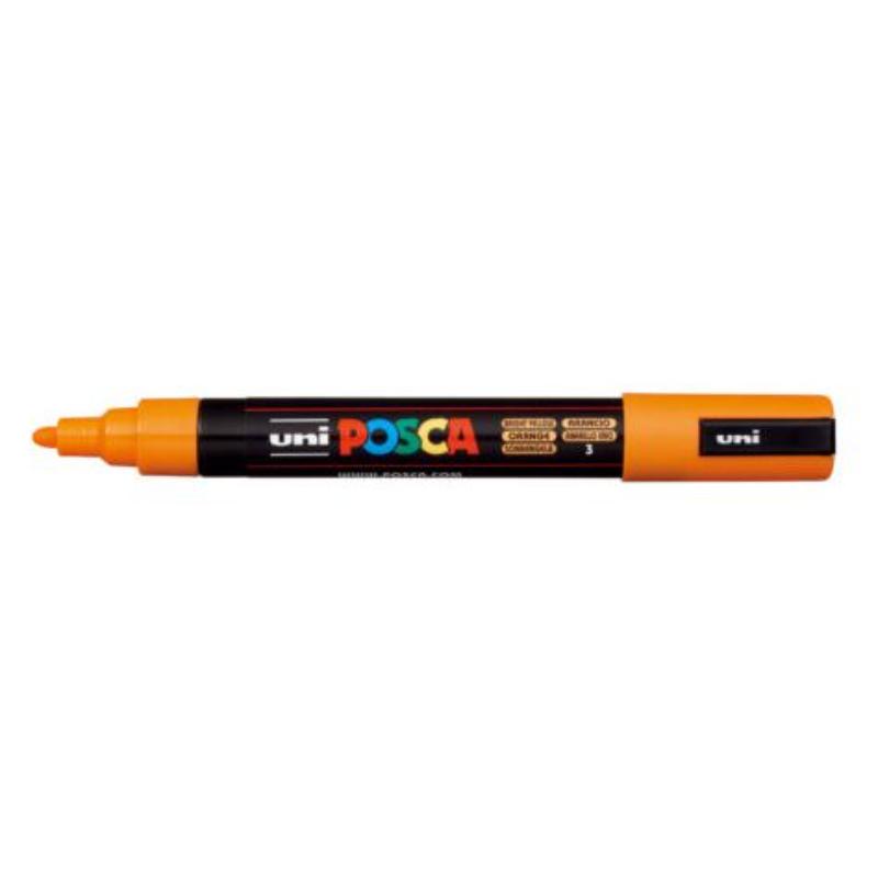 Uni Posca Marker 1.8-2.5mm Med Bullet Bright Yellow PC-5M