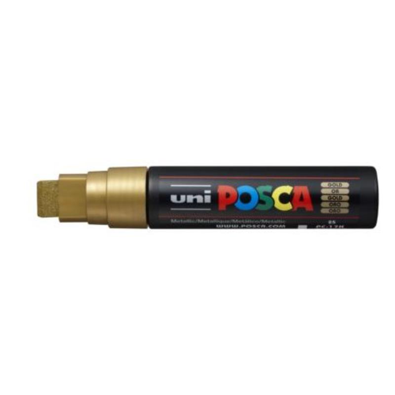 Uni Posca Marker 15.0mm Extra-Broad Chisel Gold PC-17K