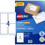 Avery Label L7169 Internet Shipping Label 99.1x139mm 4up 10 Sheets
