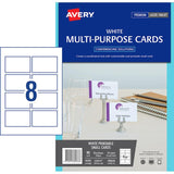 Avery Cards Multi Purpose  Inkjet Laser 8up 10 Sheets