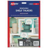 Avery Shelf Talkers C32301 Removable 55x85mm 6up 5 Sheets