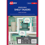 Avery Shelf Talkers C32301 Removable 55x85mm 6up 5 Sheets