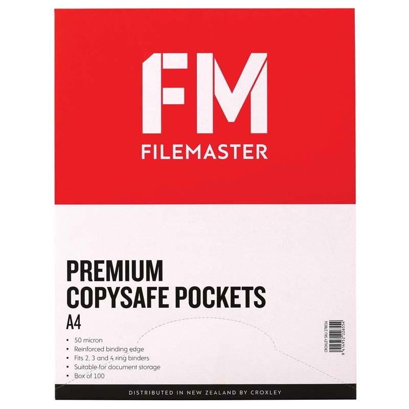 FM Pocket Copysafe A4 Premium Glass Clear 50um Box 100