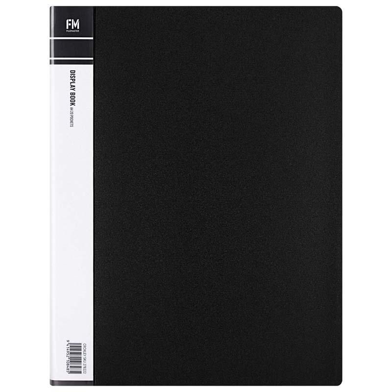 FM Display Book A4 Black 20 Pocket