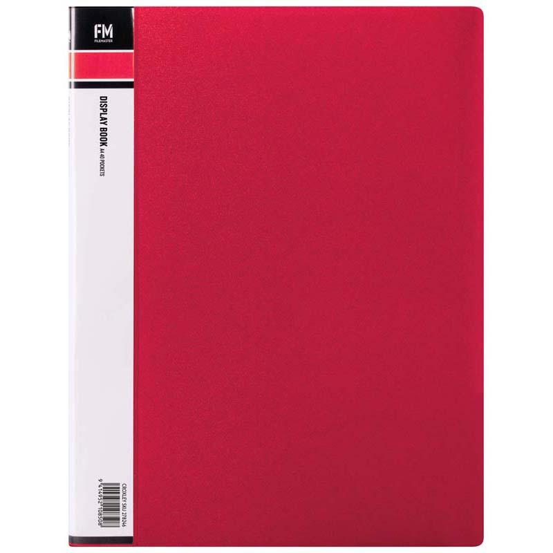 FM Display Book A4 Red 40 Pocket