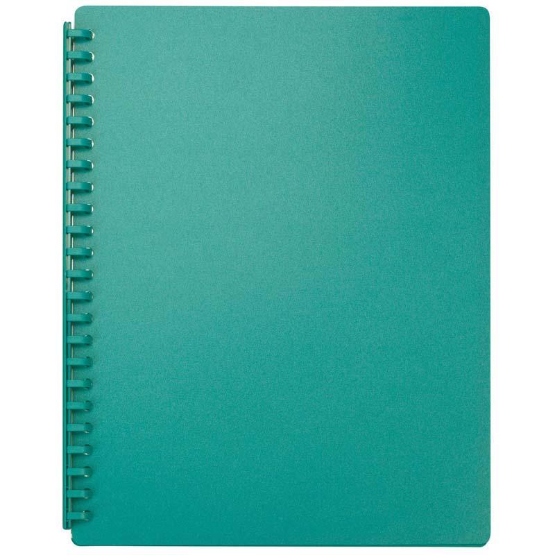 FM Display Book A4 Green Refillable 20 Pocket