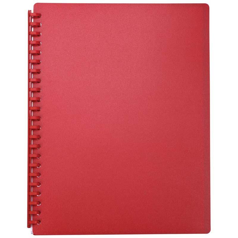 FM Display Book A4 Red Refillable 20 Pocket