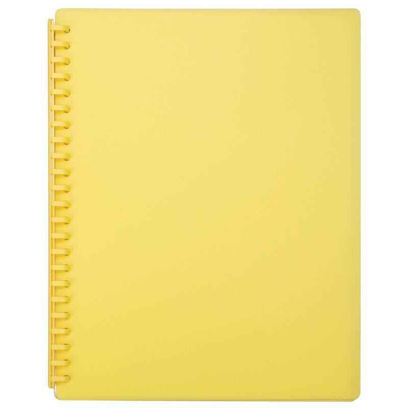 FM Display Book A4 Yellow Refillable 20 Pocket