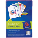 Avery Colour Lock Files A4 Assorted Pack 5