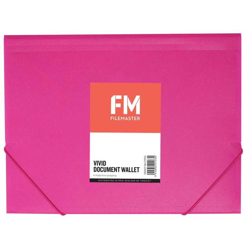 FM Document Wallet Vivid Shocking Pink A4