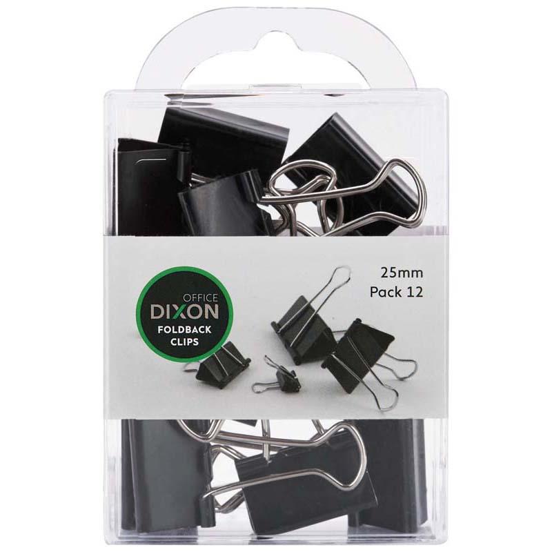 Dixon Foldback Clips 25mm Pack 12