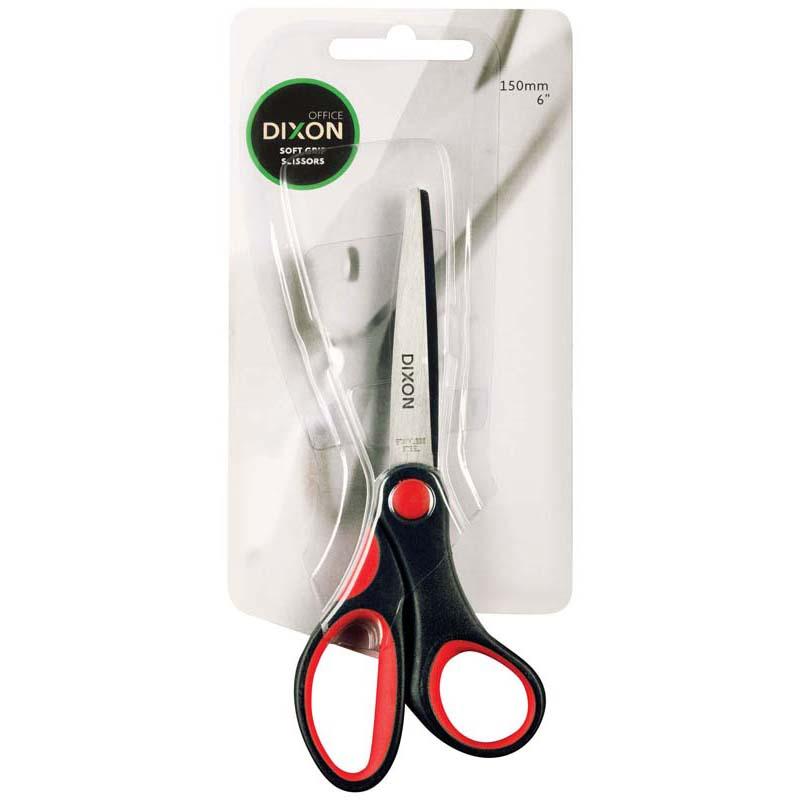 Dixon Scissors Soft Grip Black and Red 150mm 6"