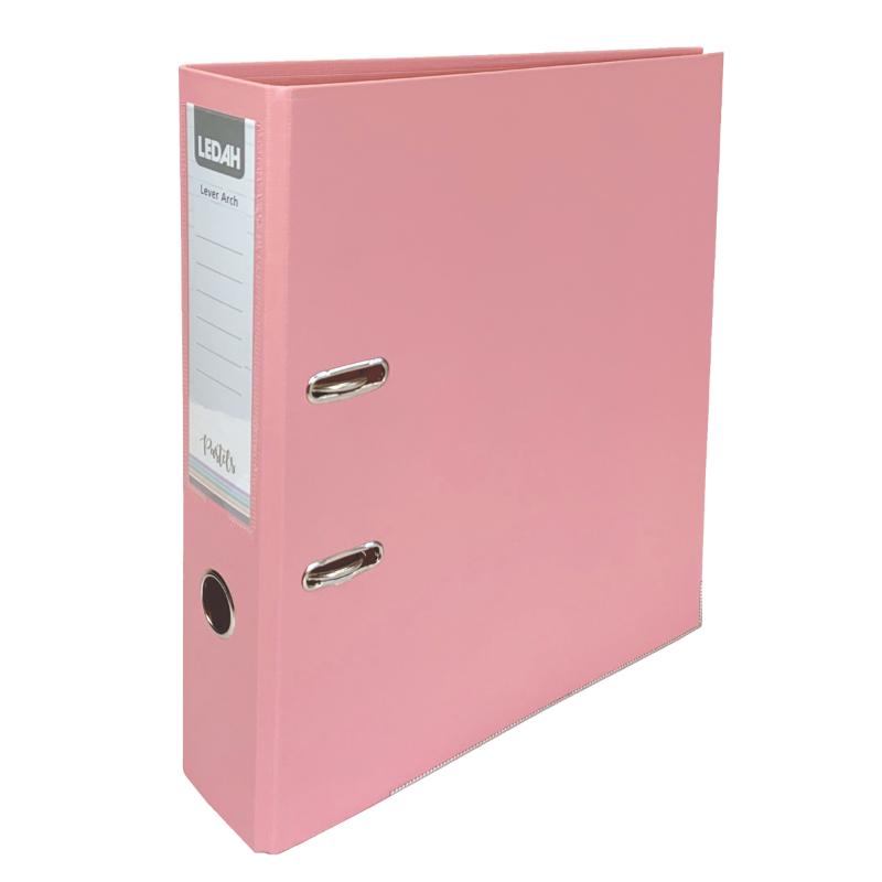 Ledah Pastels Binder Pink A4 Lever Arch