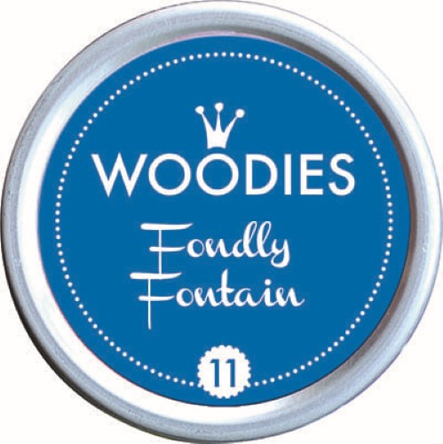 Colop Woodies 38mm stamp pad in deep blue, ideal for crafting, card making, and scrapbooking with vibrant ink coverage.