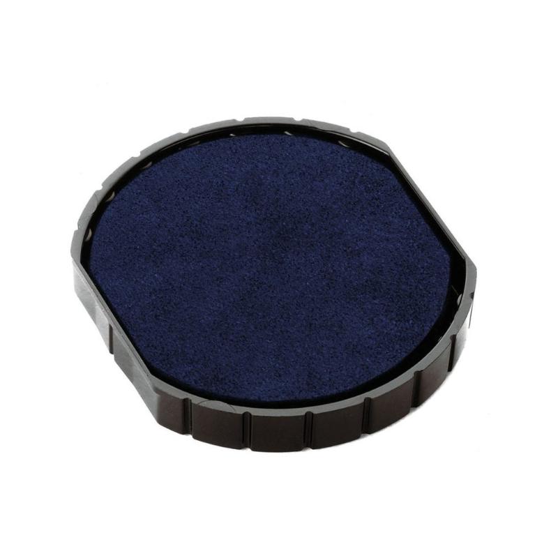 Round blue stamp pad E/R40 by Colop, ideal for vibrant impressions on documents and crafts, refillable and durable.