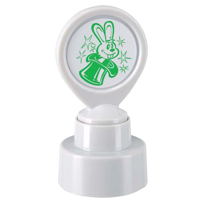 Colop Motivational Stamp featuring a whimsical green rabbit design, perfect for inspiring students in classrooms.