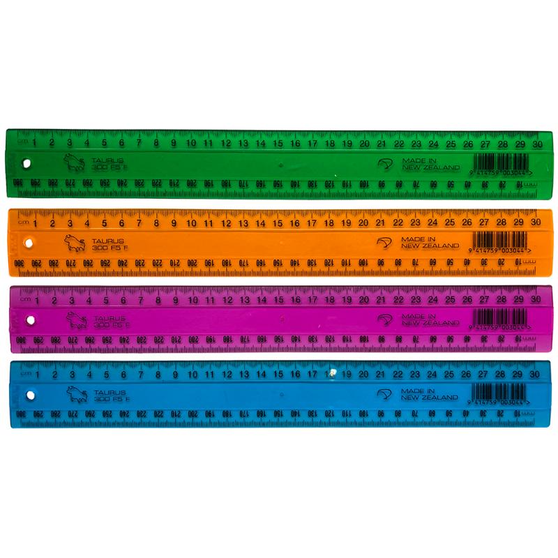 Taurus Ruler 300mm Fluoro Assorted