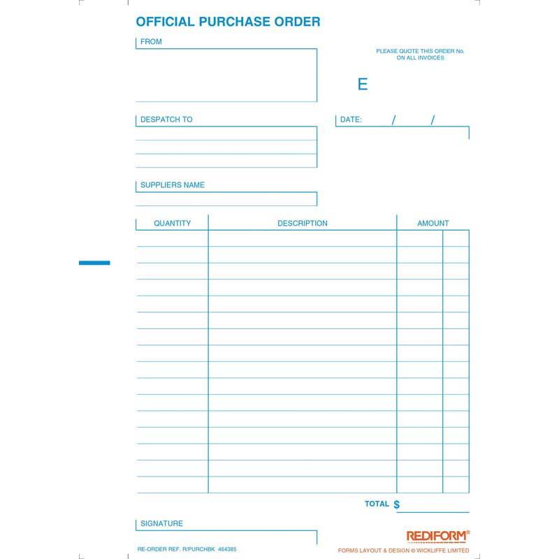 Rediform Book Purchase Order Duplicate 50 Leaf