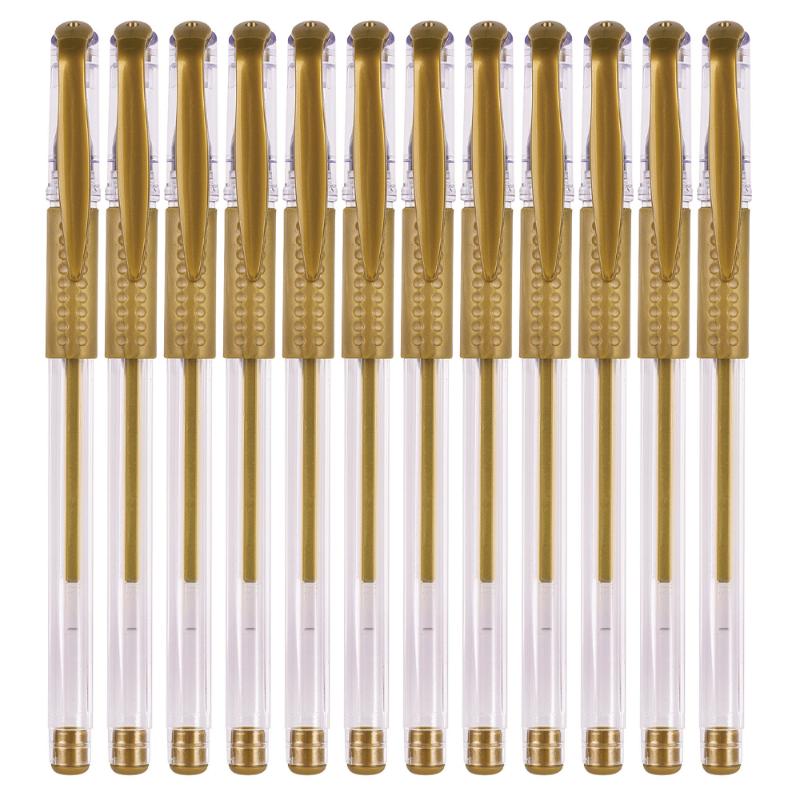 Basics by Zart Gel Pens 12 Pack Gold