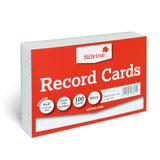 Silvine Record Cards 6x4 Ruled White