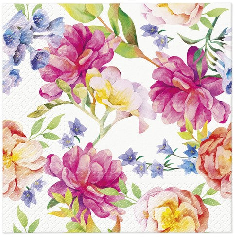 Lunch Napkin - Paw Décor Orchid With Peony (33cm)
