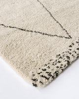 Nomad Gaza Floor Rug - Cream/Dark Grey 160x230cm - OLLO
