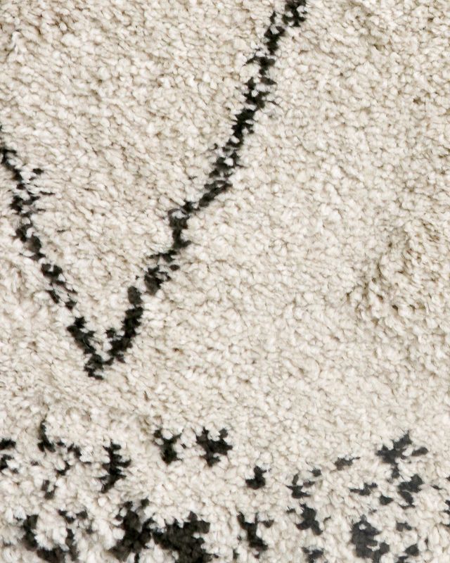 Nomad Gaza Floor Rug - Cream/Dark Grey 160x230cm - OLLO