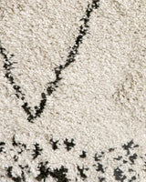 Nomad Gaza Floor Rug - Cream/Dark Grey 160x230cm - OLLO