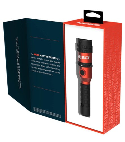 Rechargeable Torch - Nebo Master Series FL750 (Black/Orange)