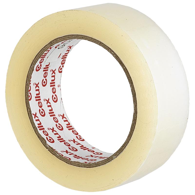 Clear polypropylene packaging tape, 36mm x 100m, ideal for sealing parcels with strong adhesion and excellent clarity.