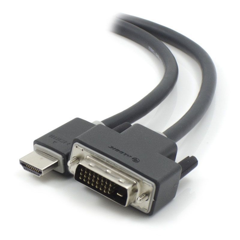 Alogic Pro Series 2m DVI-D to HDMI Cable Male to Male - High-Speed 4.95 Gbps, 1920x1200 Resolution