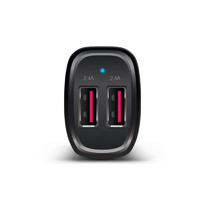 Alogic 2 Port USB-A Car Charger 5V/4.8A - Smart Charge Technology for Fast Device Charging