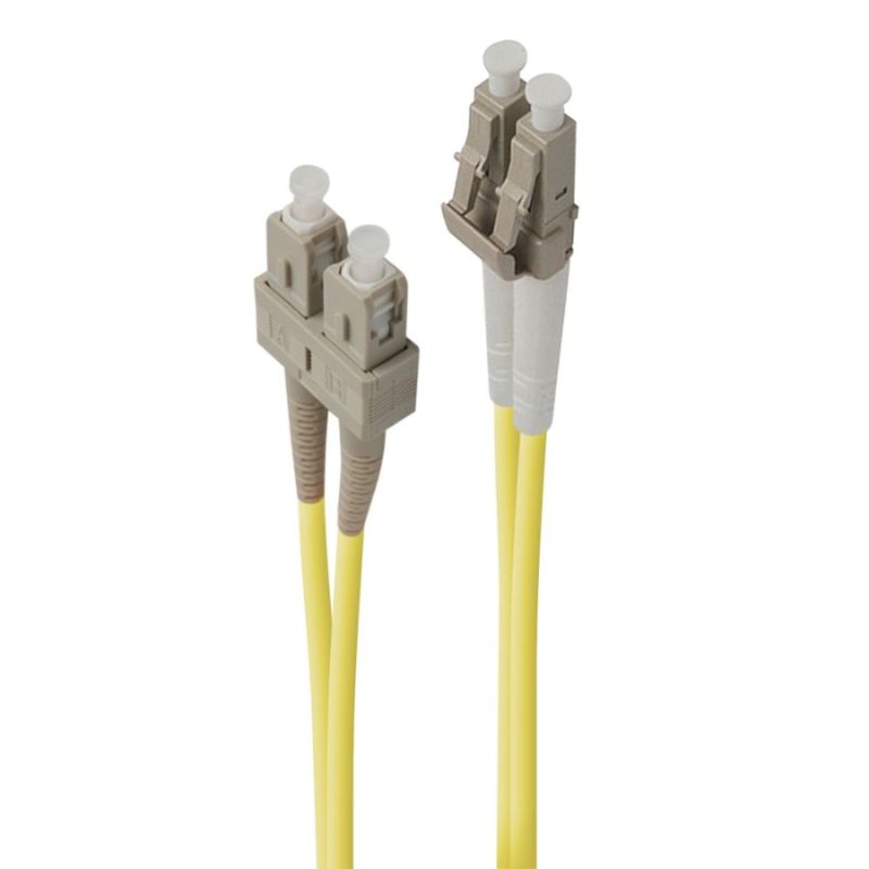 Alogic LC-SC Duplex Fiber Optic Cable 2m OS2 Single Mode 9/125 LSZH Low Smoke Zero Halogen