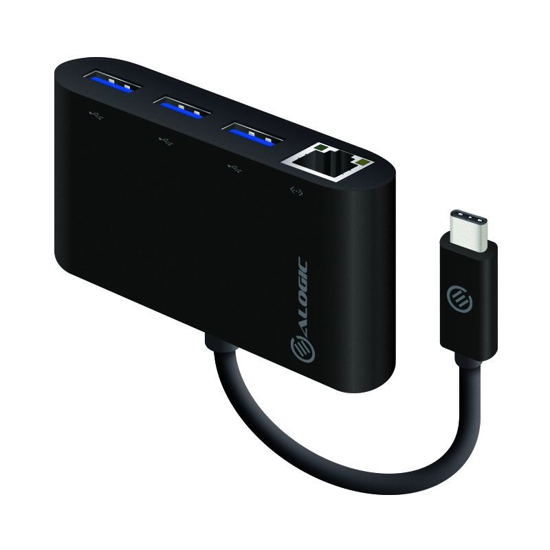 Alogic USB-C Hub with Gigabit Ethernet & 3 USB 3.0 Ports - Fast Data Transfer & Connectivity