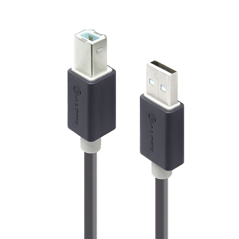 Alogic USB 2.0 Type A to Type B Male to Male Cable - High-Speed Data Transfer 480 Mbps