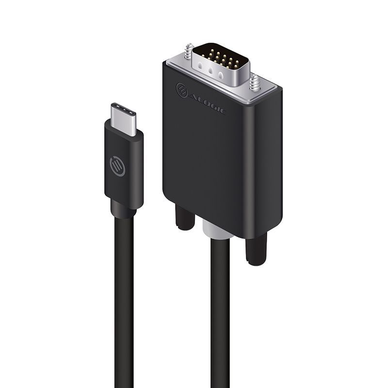 Alogic USB-C to VGA Cable 2m - Male to Male - 1080p High-Resolution Adapter for Monitors