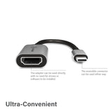 Alogic Ultra 15cm USB-C to HDMI Female Adapter - 4K 60Hz, Durable Aluminum Design