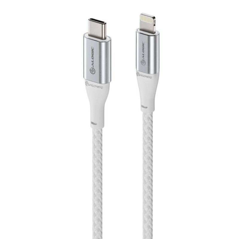 Alogic SUPER Ultra 1.5m USB-C to Lightning Cable - Fast Charging for iPhone & iPad - Silver