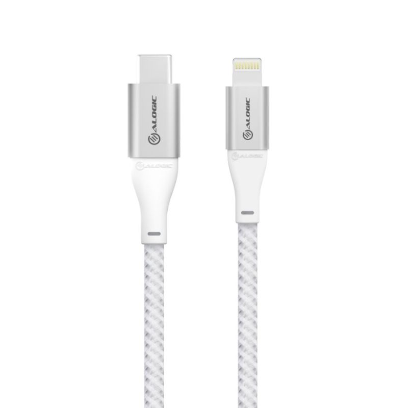 Alogic SUPER Ultra 1.5m USB-C to Lightning Cable - Fast Charging for iPhone & iPad - Silver