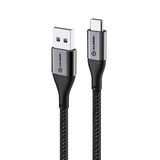 Alogic USB-C to USB-A Cable - 1.5m, 3A/480Mbps, Space Grey, Durable Nylon & Metal Housing