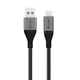 Alogic USB-C to USB-A Cable - 1.5m, 3A/480Mbps, Space Grey, Durable Nylon & Metal Housing