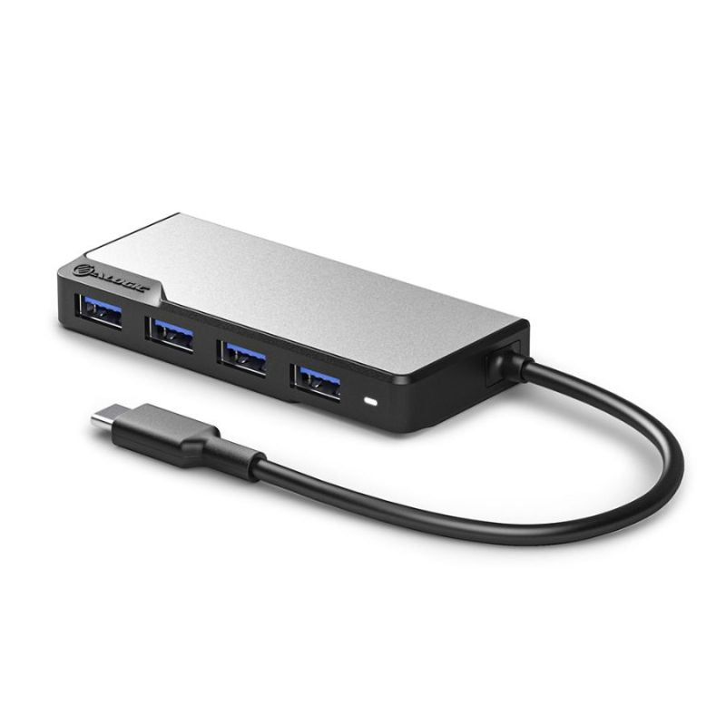 Alogic USB-C Fusion SWIFT 4-in-1 Hub - High-Speed Data Transfer, Space Grey, Portable Adapter