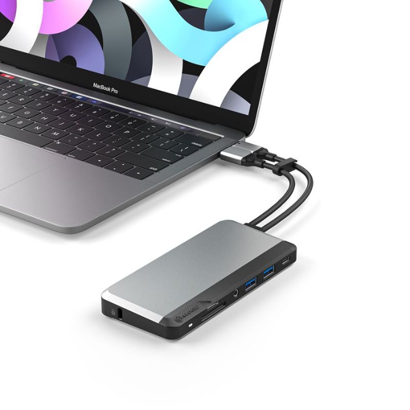 Alogic USB-C Super Dock 10-in-1 | Dual 4K 60Hz Display Docking Station - Space Grey