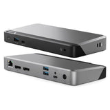 Alogic MX2 USB-C Docking Station - Dual 4K Display, 65W Power Delivery, Ethernet, Audio